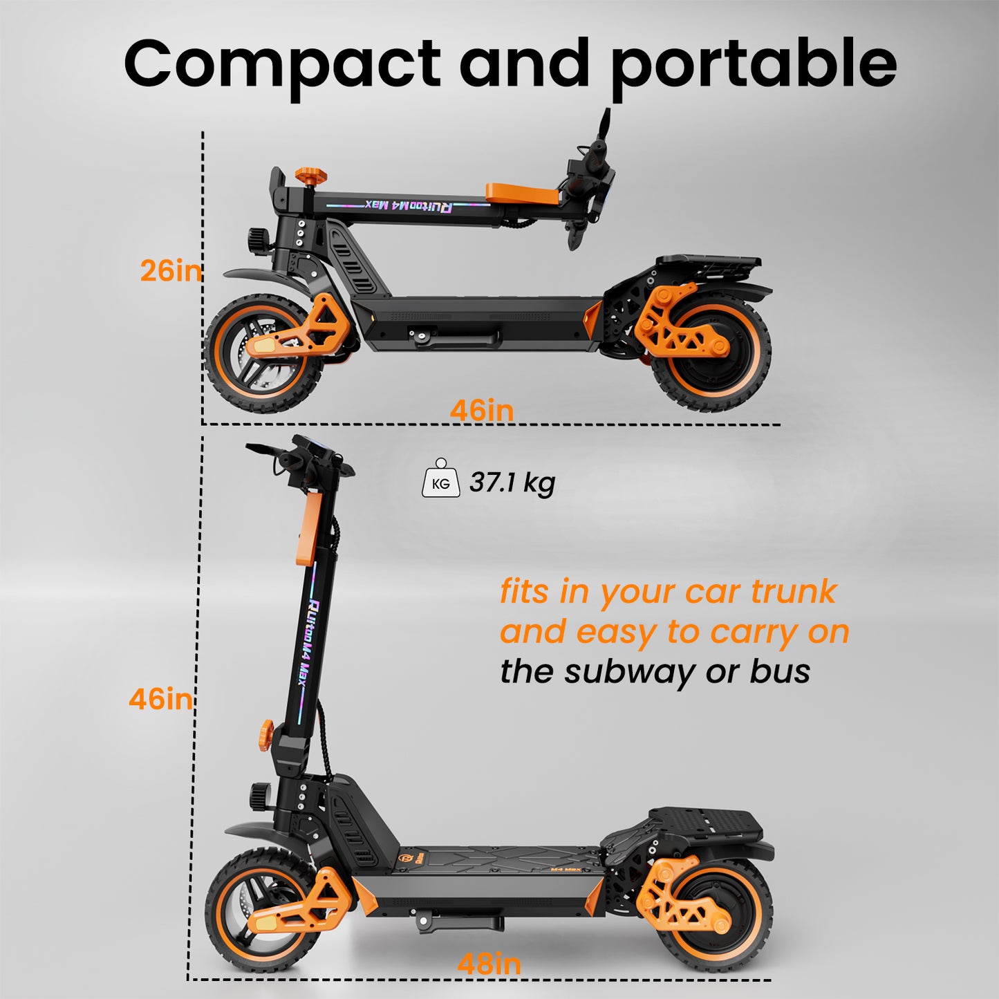 Ruitoo M4 Max Electric Scooter With Storage Seat